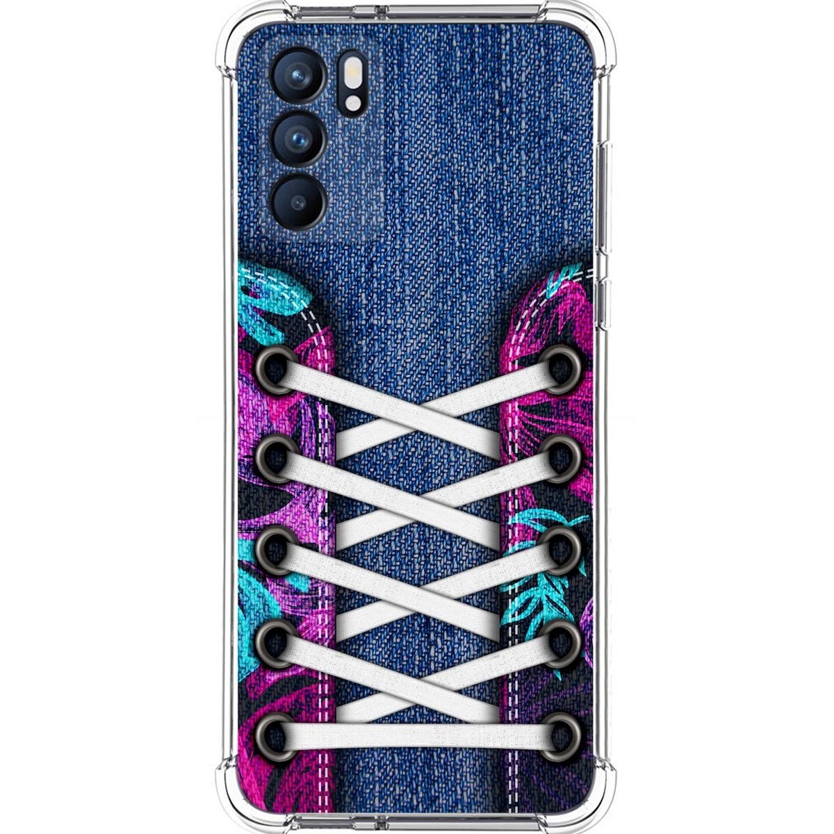 Funda Silicona Antigolpes para Oppo Reno 6 5G diseño Zapatillas 06 Dibujos