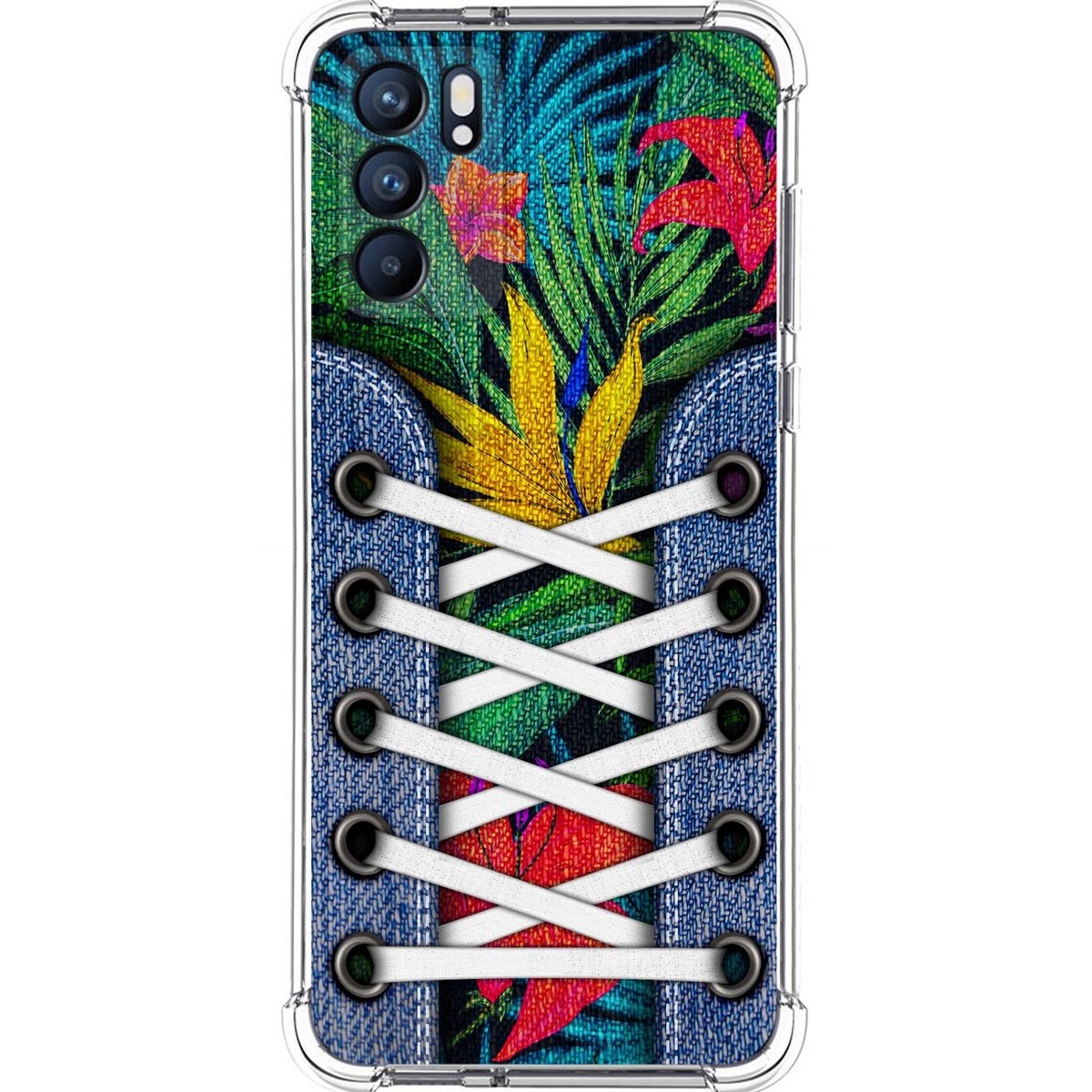 Funda Silicona Antigolpes para Oppo Reno 6 5G diseño Zapatillas 12 Dibujos