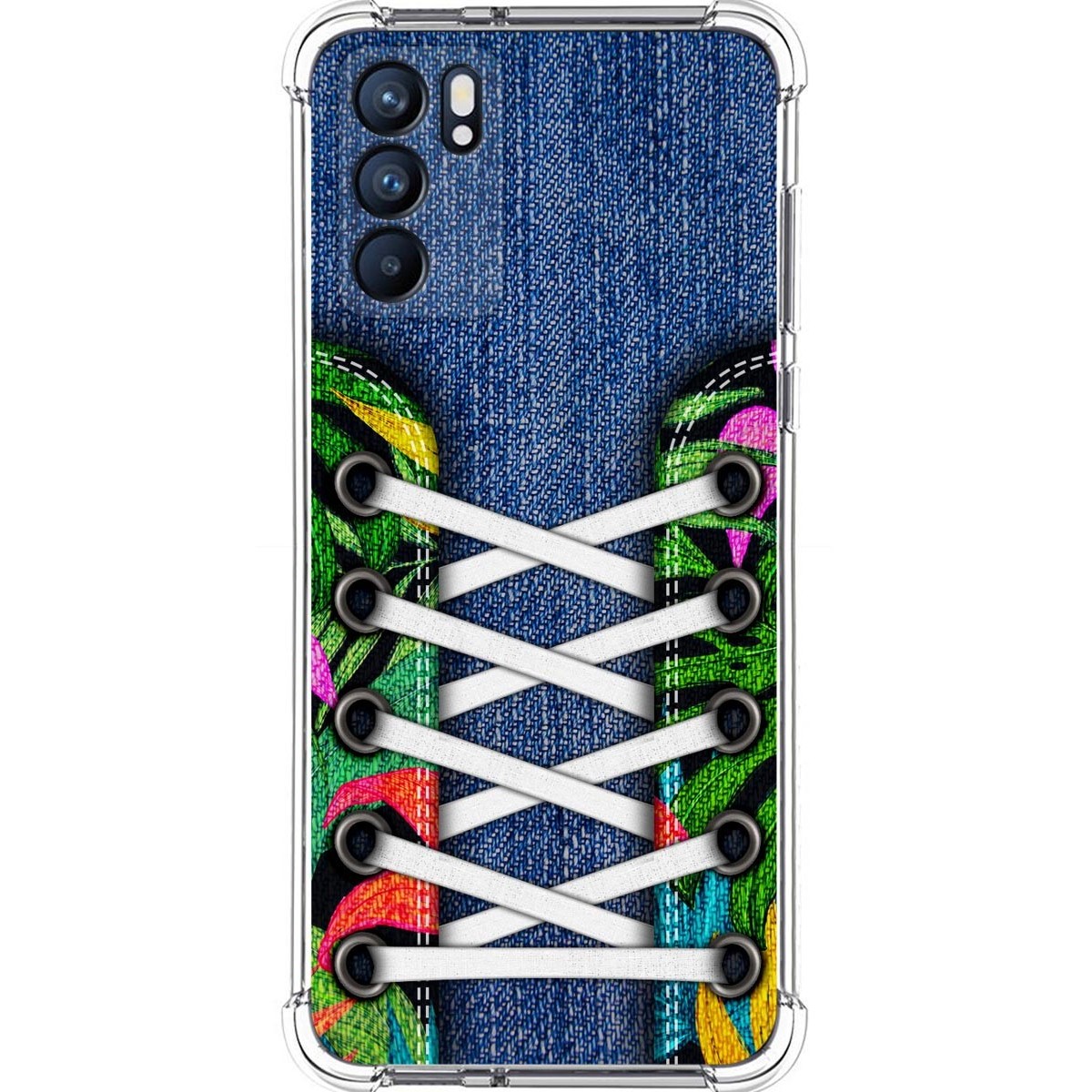 Funda Silicona Antigolpes para Oppo Reno 6 5G diseño Zapatillas 13 Dibujos