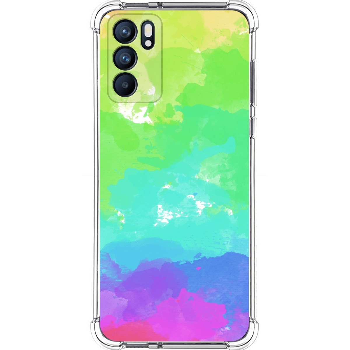 Funda Silicona Antigolpes para Oppo Reno 6 5G diseño Acuarela 03 Dibujos