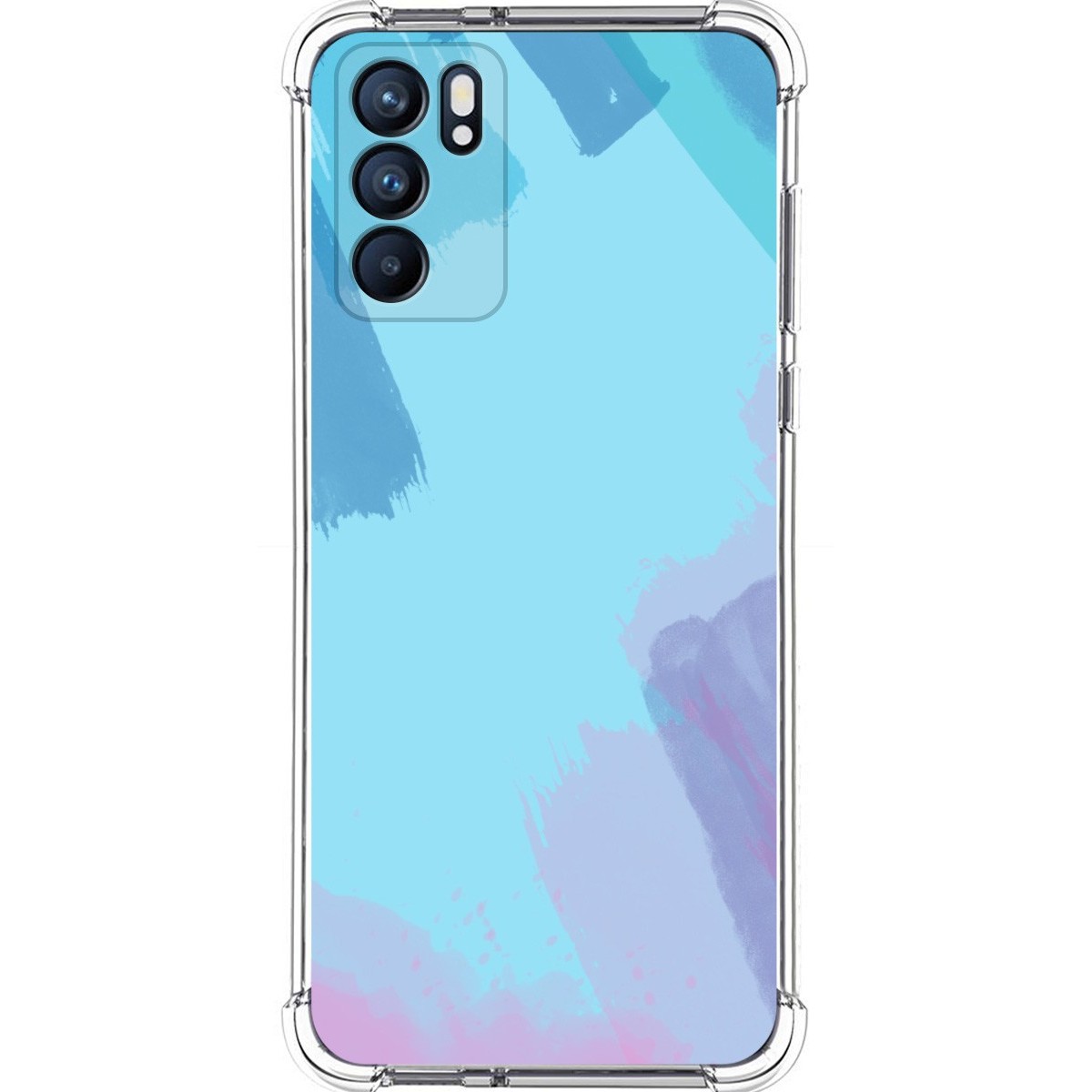 Funda Silicona Antigolpes para Oppo Reno 6 5G diseño Acuarela 10 Dibujos