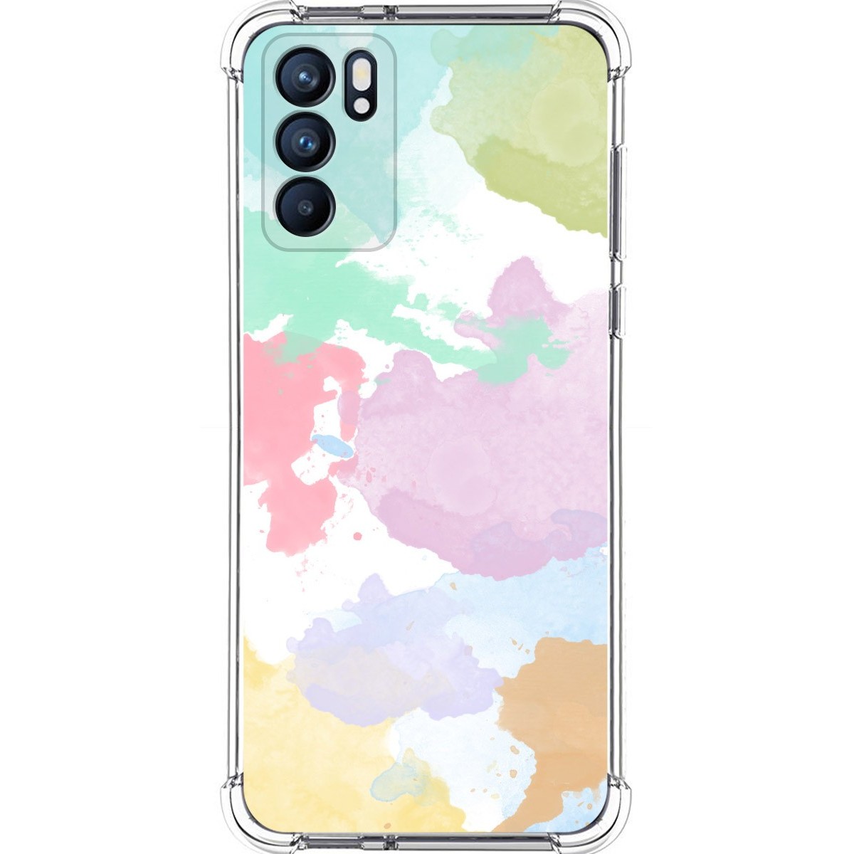 Funda Silicona Antigolpes para Oppo Reno 6 5G diseño Acuarela 11 Dibujos