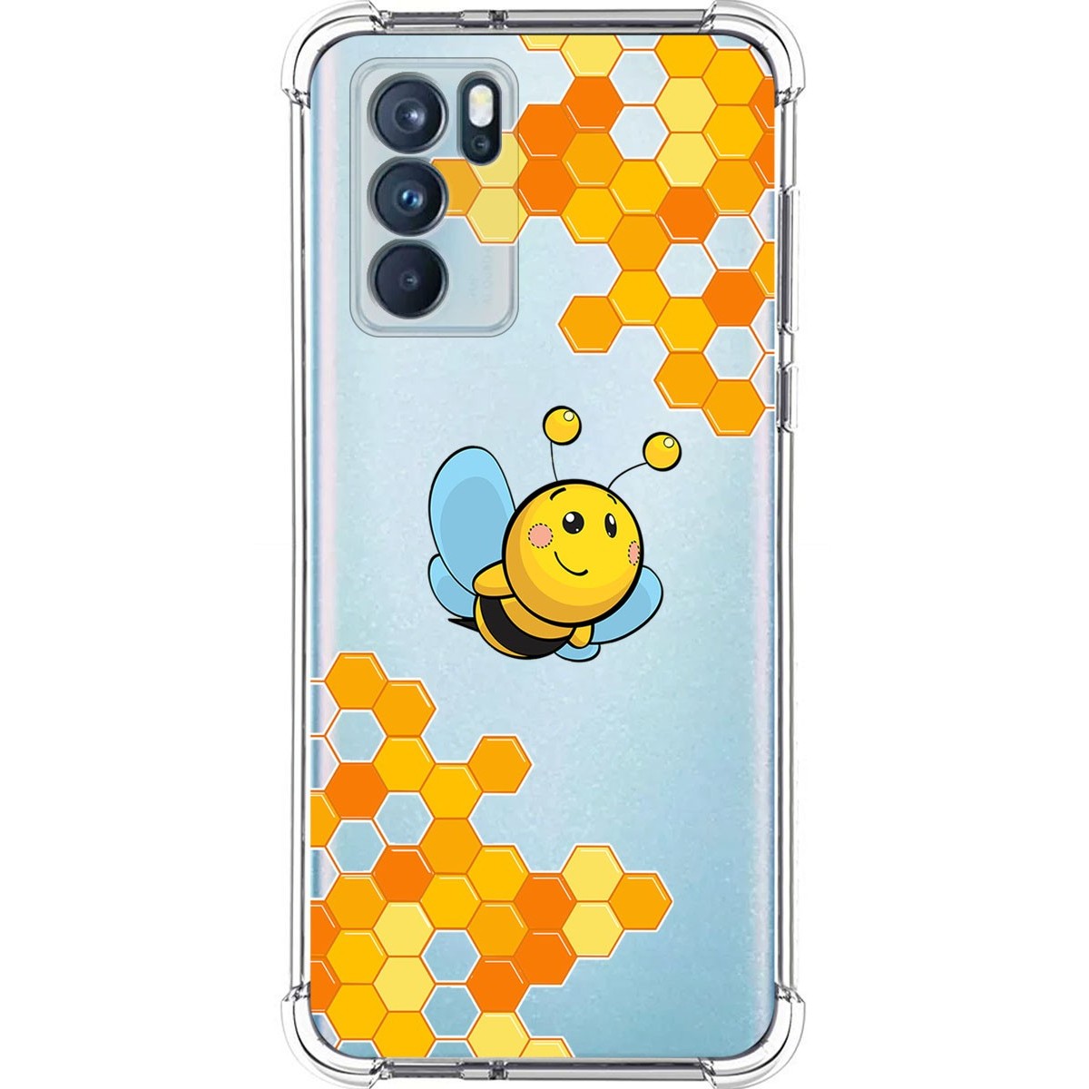 Funda Silicona Antigolpes para Oppo Reno 6 Pro 5G diseño Abeja Dibujos