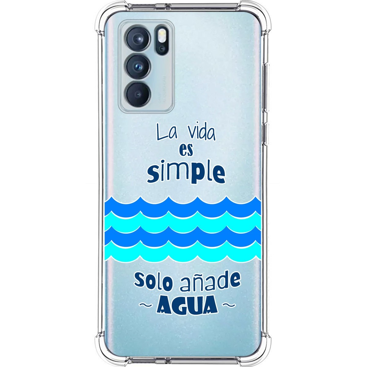 Funda Silicona Antigolpes para Oppo Reno 6 Pro 5G diseño Agua Dibujos