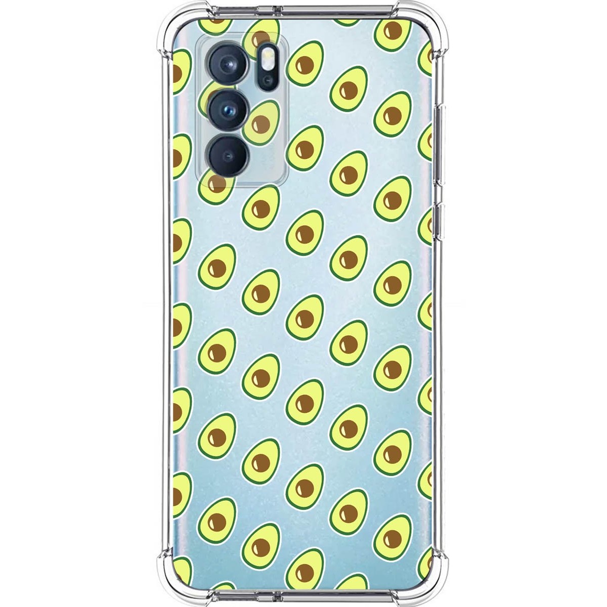 Funda Silicona Antigolpes para Oppo Reno 6 Pro 5G diseño Aguacate Dibujos