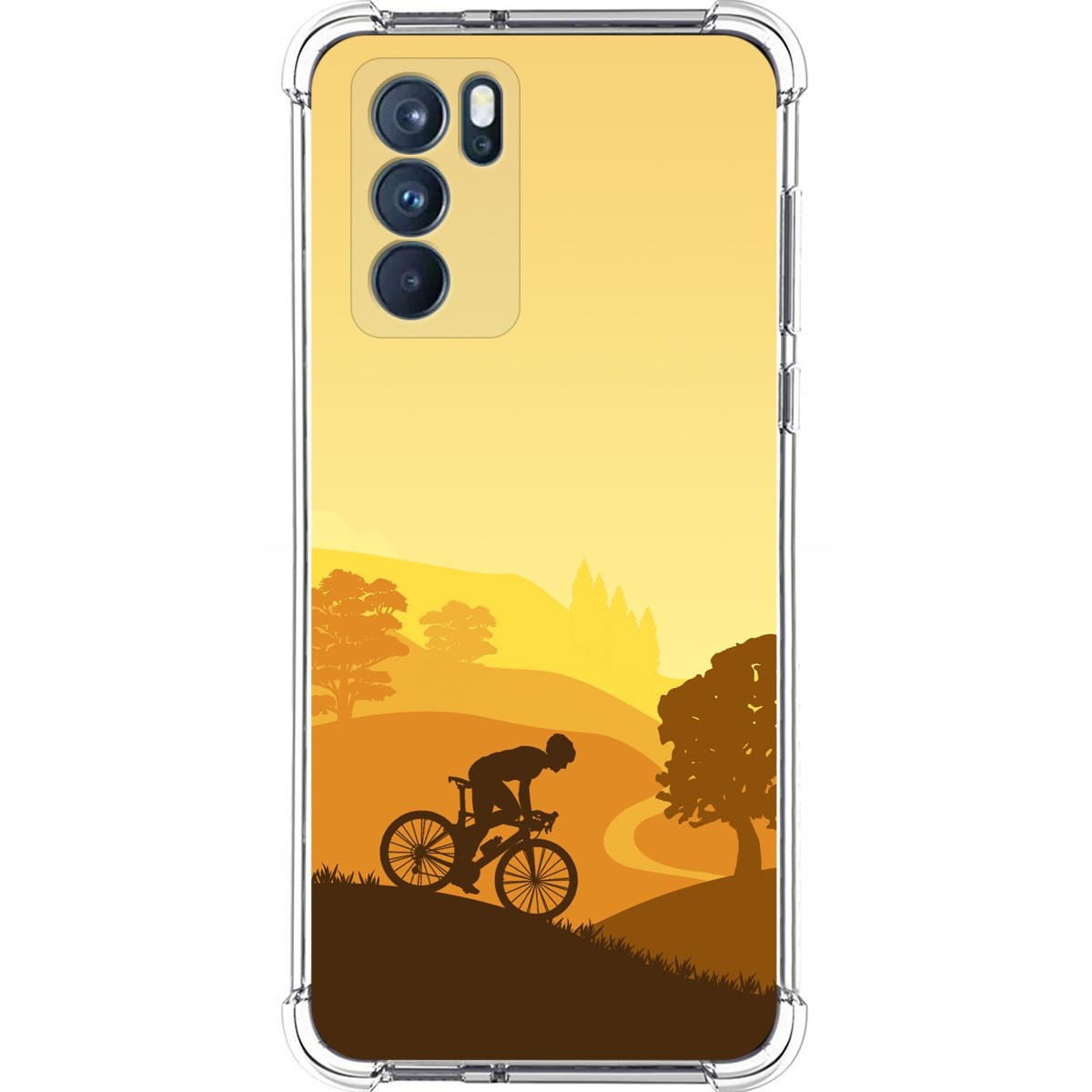 Funda Silicona Antigolpes para Oppo Reno 6 Pro 5G diseño Ciclista Dibujos
