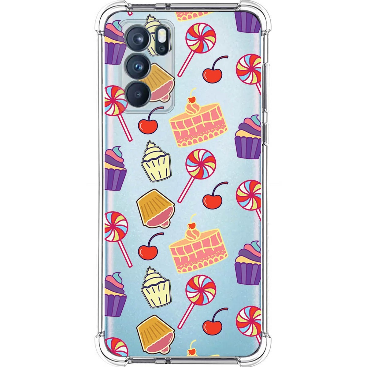 Funda Silicona Antigolpes para Oppo Reno 6 Pro 5G diseño Dulces 01 Dibujos