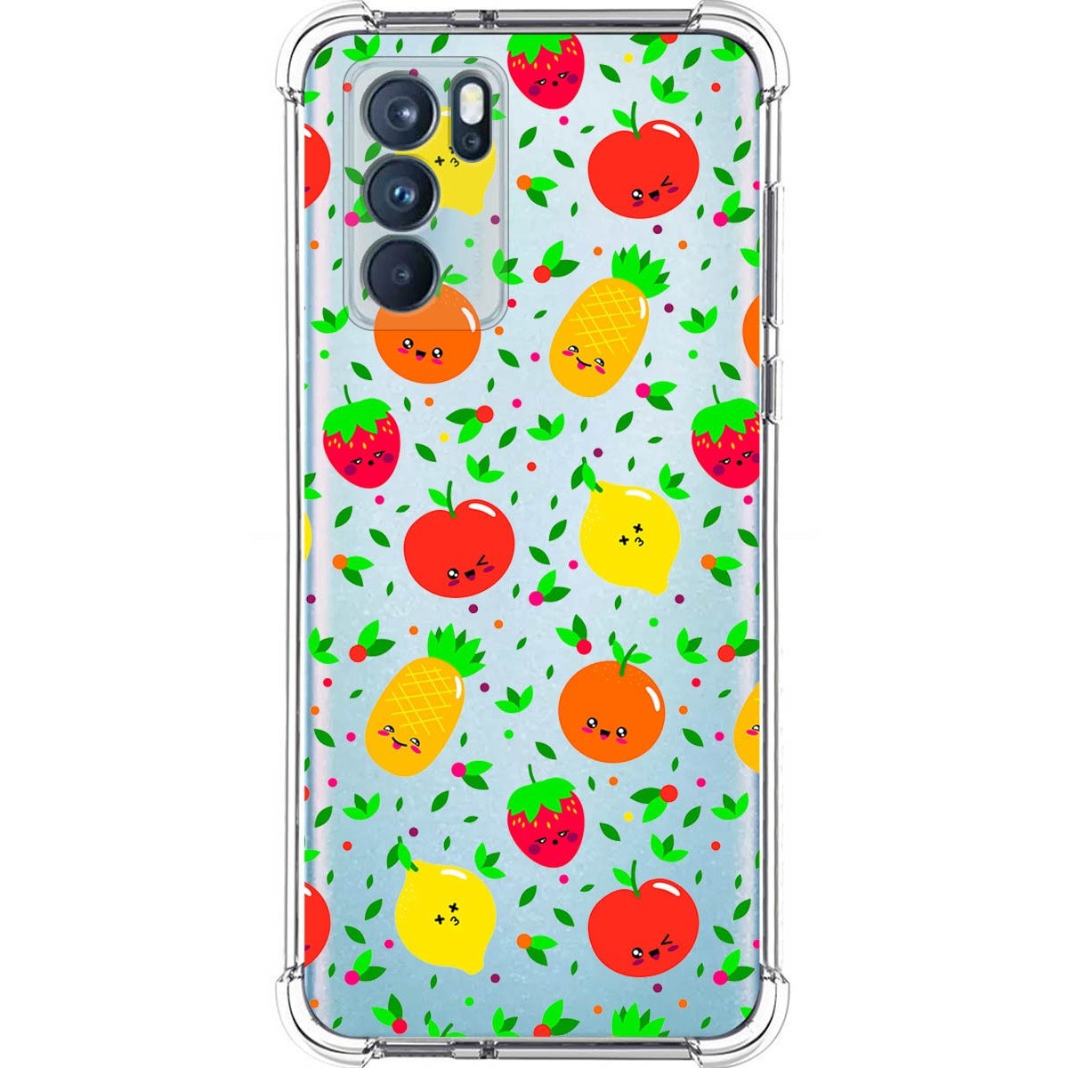 Funda Silicona Antigolpes para Oppo Reno 6 Pro 5G diseño Frutas 01 Dibujos