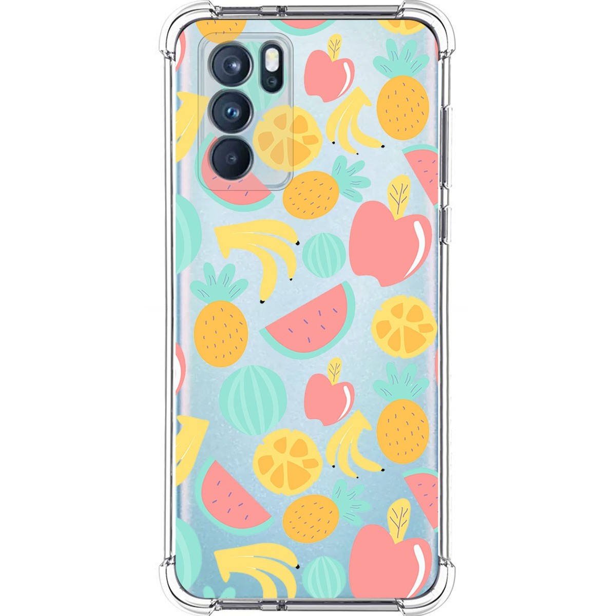 Funda Silicona Antigolpes para Oppo Reno 6 Pro 5G diseño Frutas 02 Dibujos