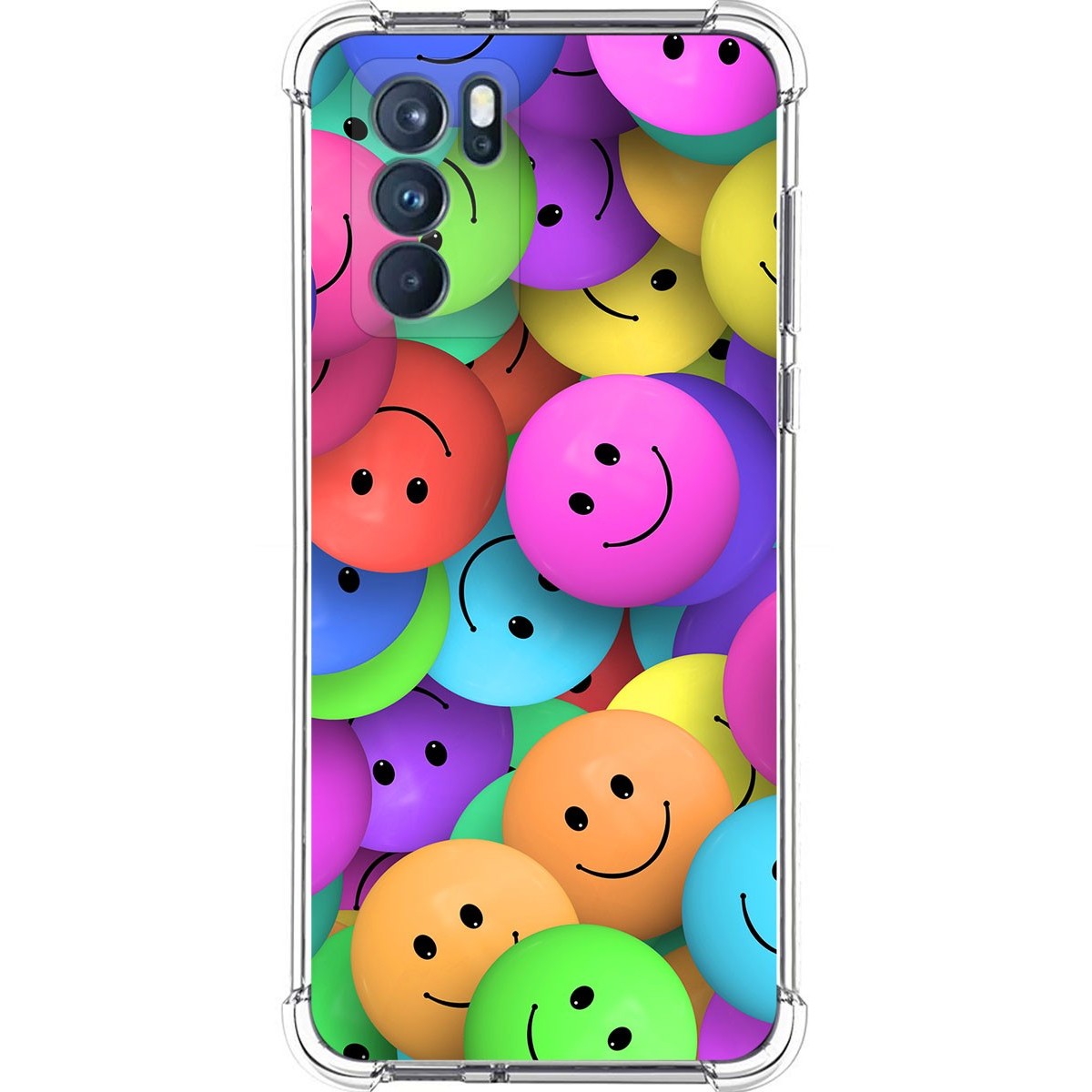Funda Silicona Antigolpes para Oppo Reno 6 Pro 5G diseño Smile Dibujos