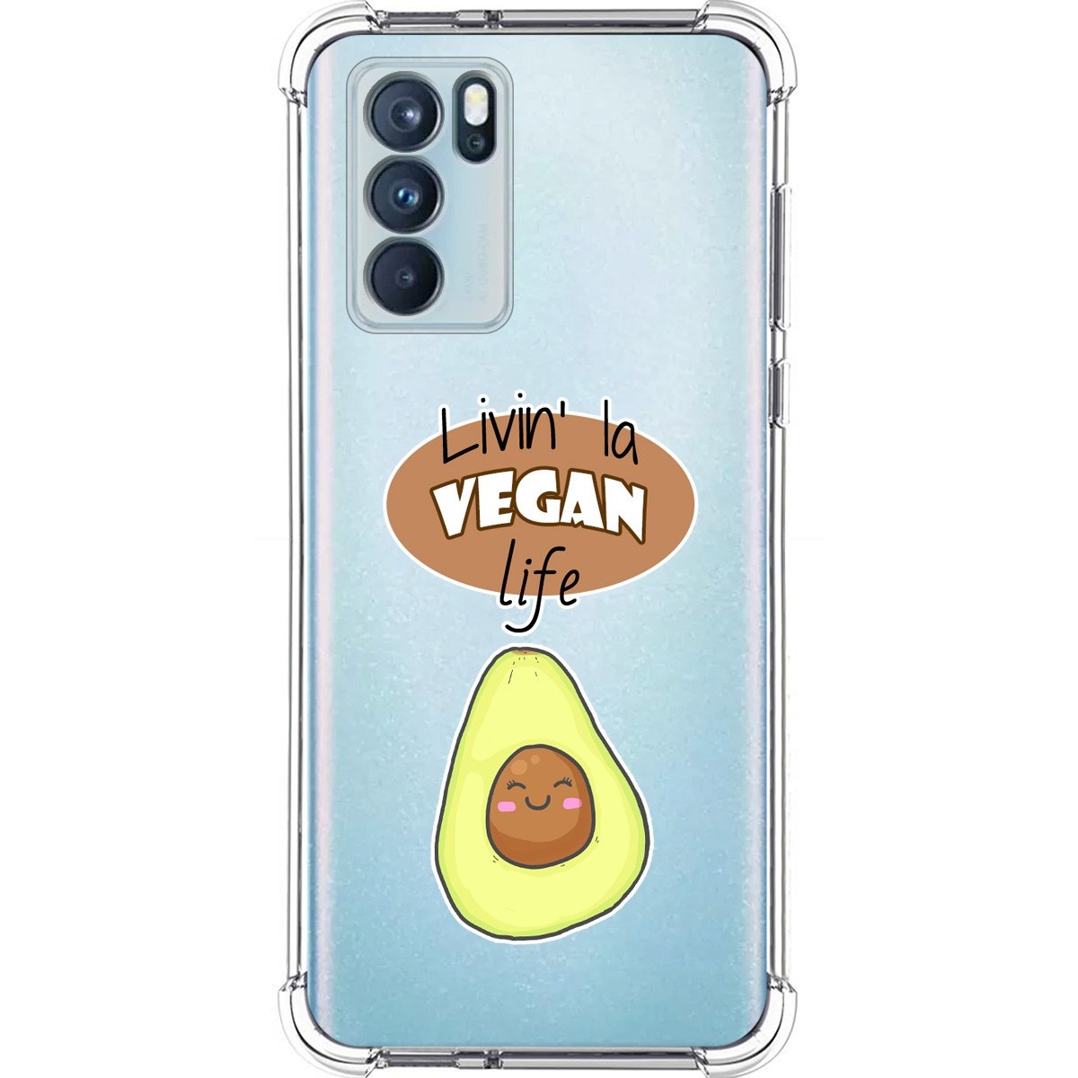 Funda Silicona Antigolpes para Oppo Reno 6 Pro 5G diseño Vegan Life Dibujos