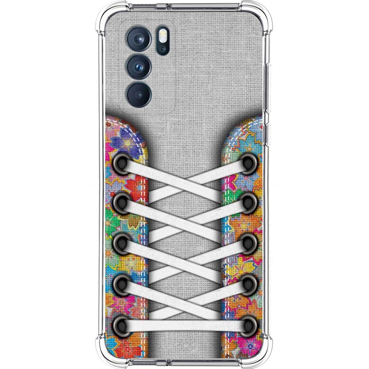 Funda Silicona Antigolpes para Oppo Reno 6 Pro 5G diseño Zapatillas 04 Dibujos