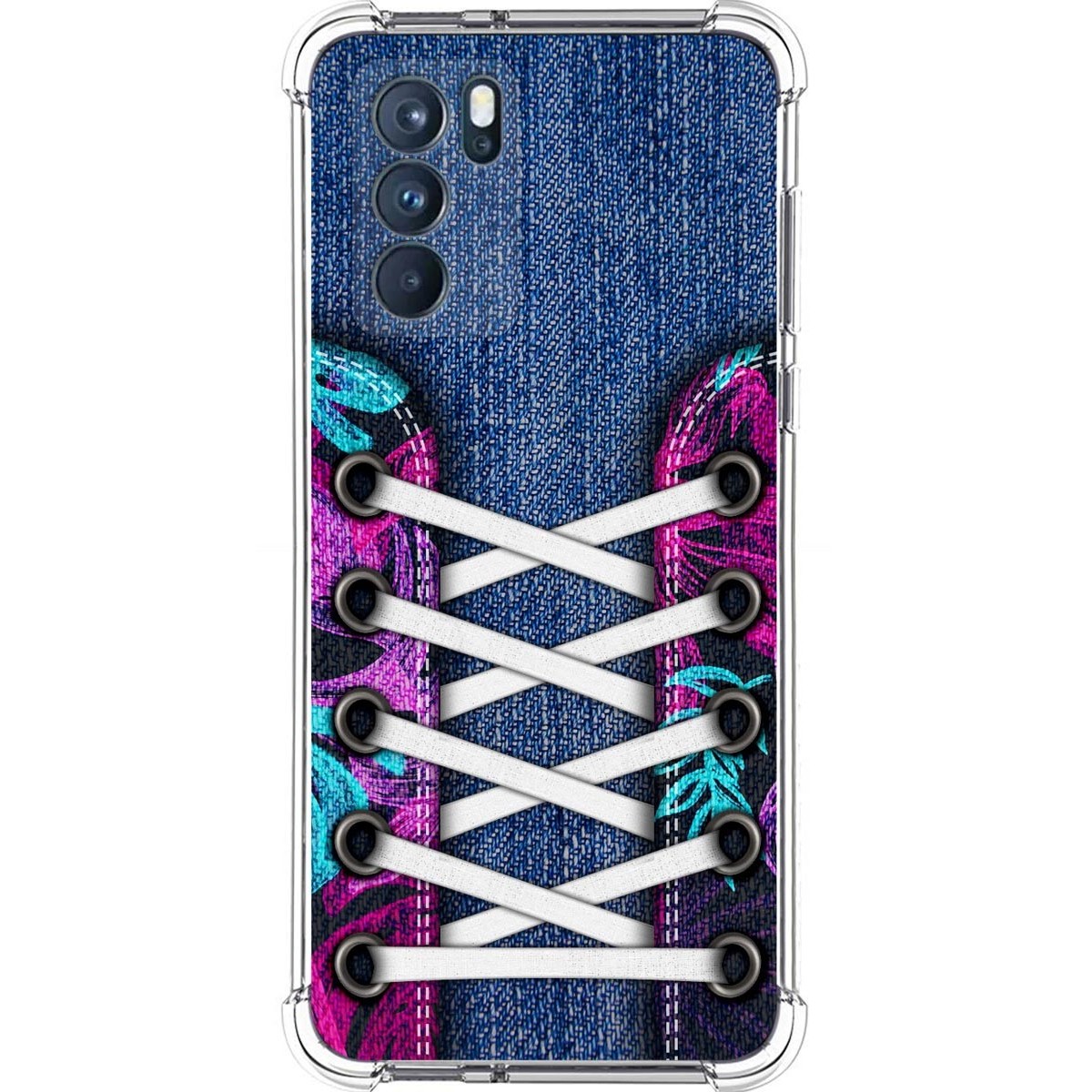 Funda Silicona Antigolpes para Oppo Reno 6 Pro 5G diseño Zapatillas 06 Dibujos