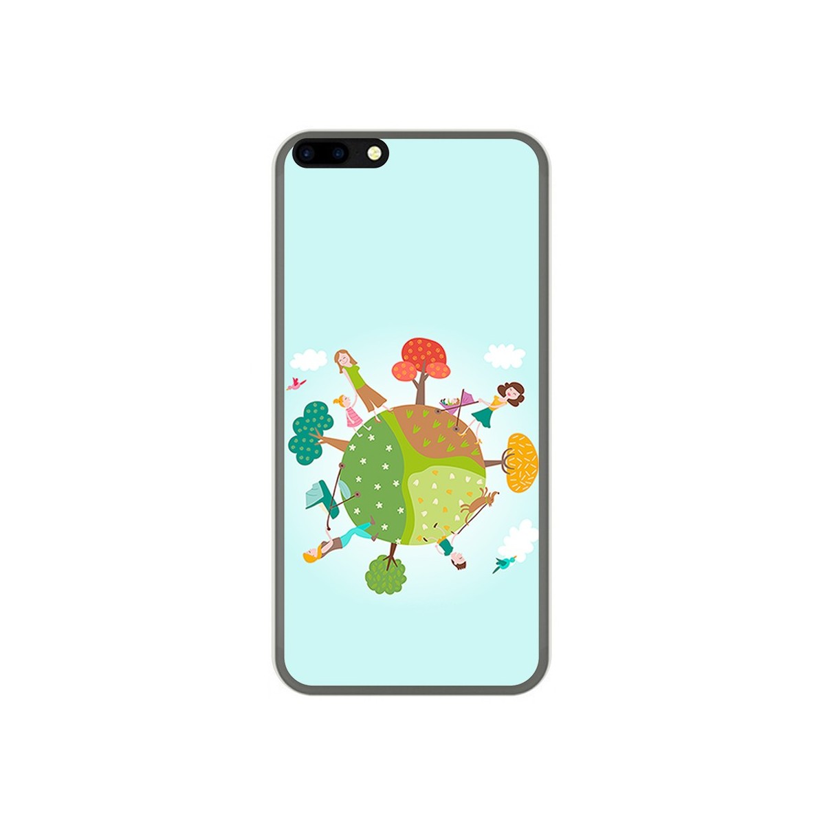 Funda Gel Tpu para Leagoo M7 Diseño Familia Dibujos