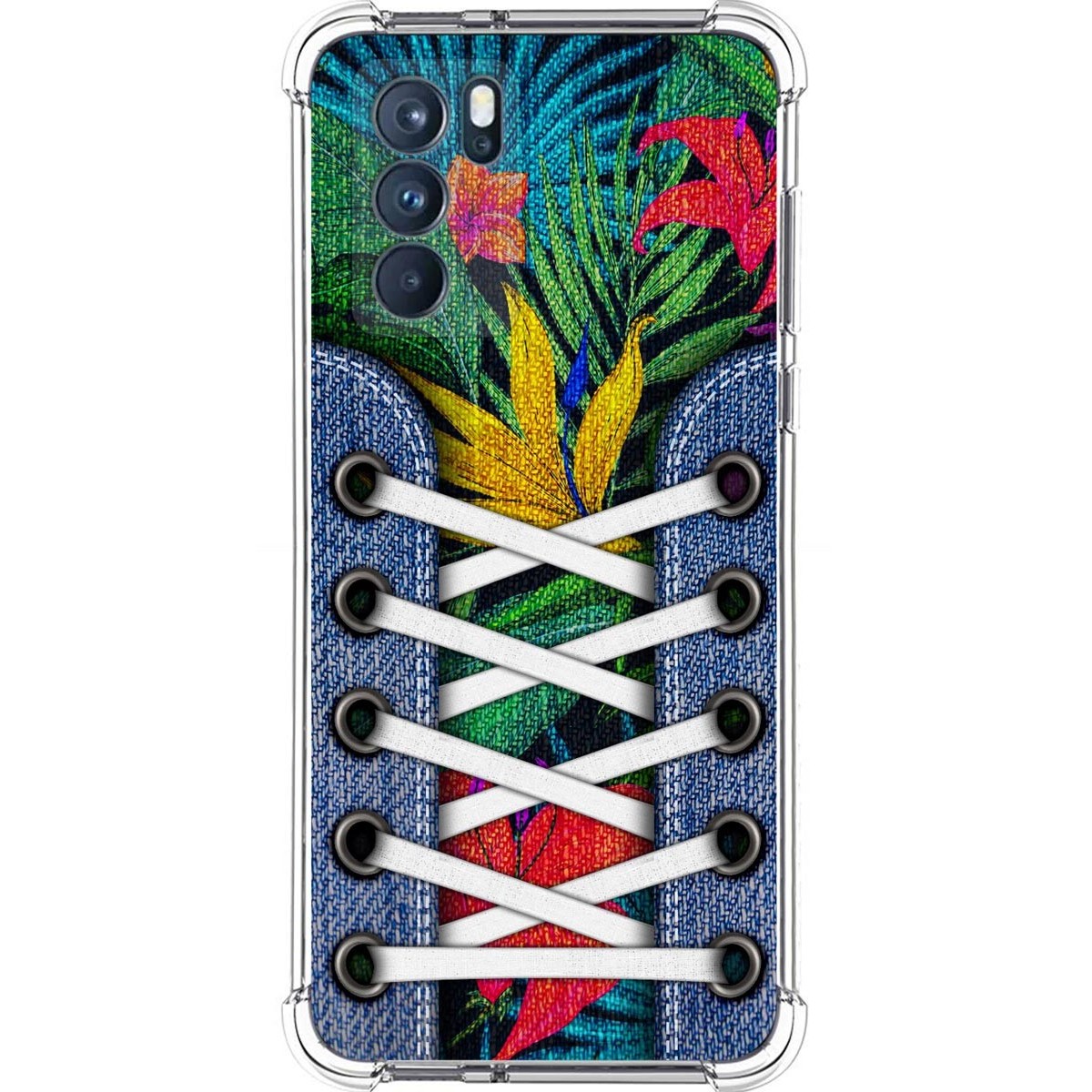 Funda Silicona Antigolpes para Oppo Reno 6 Pro 5G diseño Zapatillas 12 Dibujos
