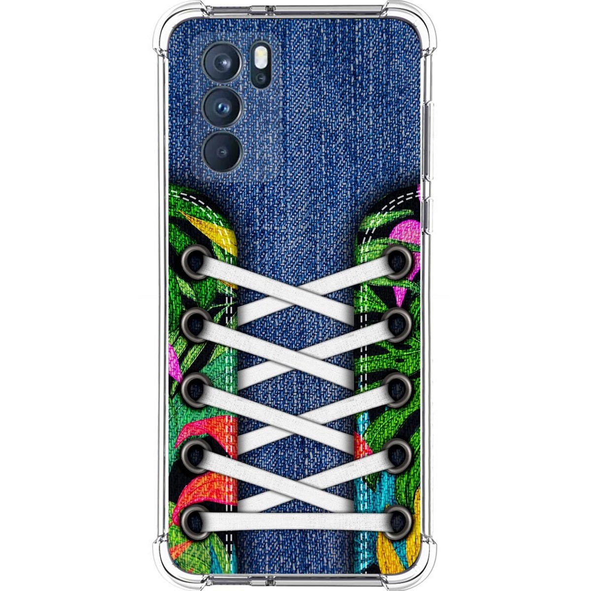Funda Silicona Antigolpes para Oppo Reno 6 Pro 5G diseño Zapatillas 13 Dibujos