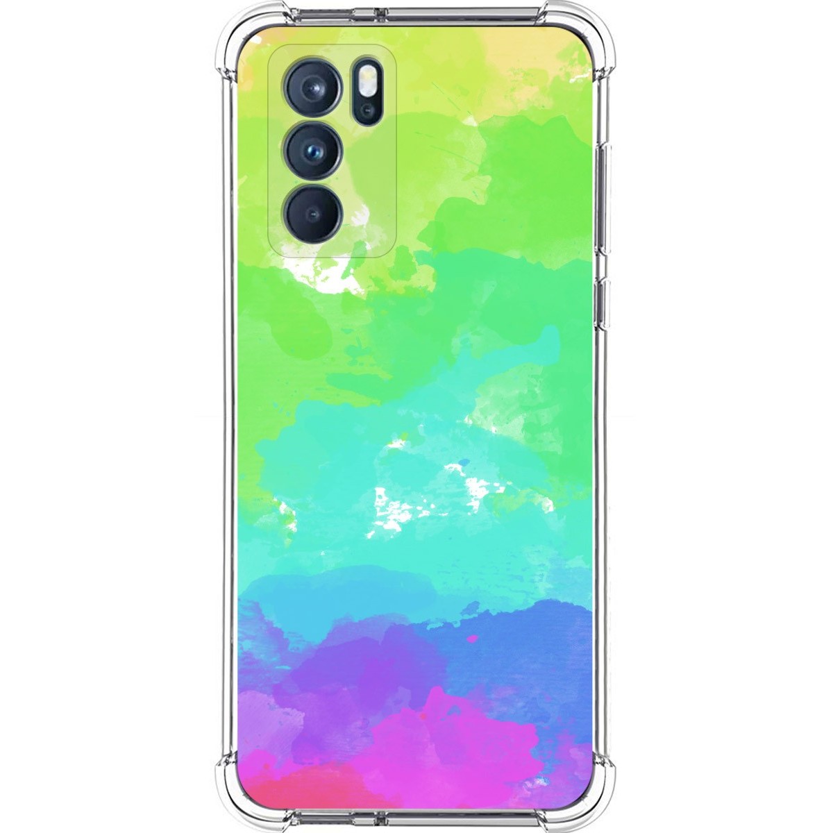 Funda Silicona Antigolpes para Oppo Reno 6 Pro 5G diseño Acuarela 03 Dibujos