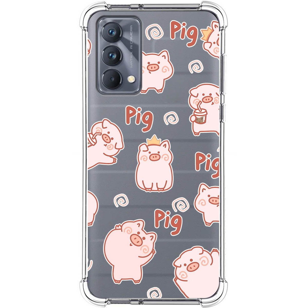Funda Silicona Antigolpes para Realme GT Master Edition diseño Cerdos Dibujos