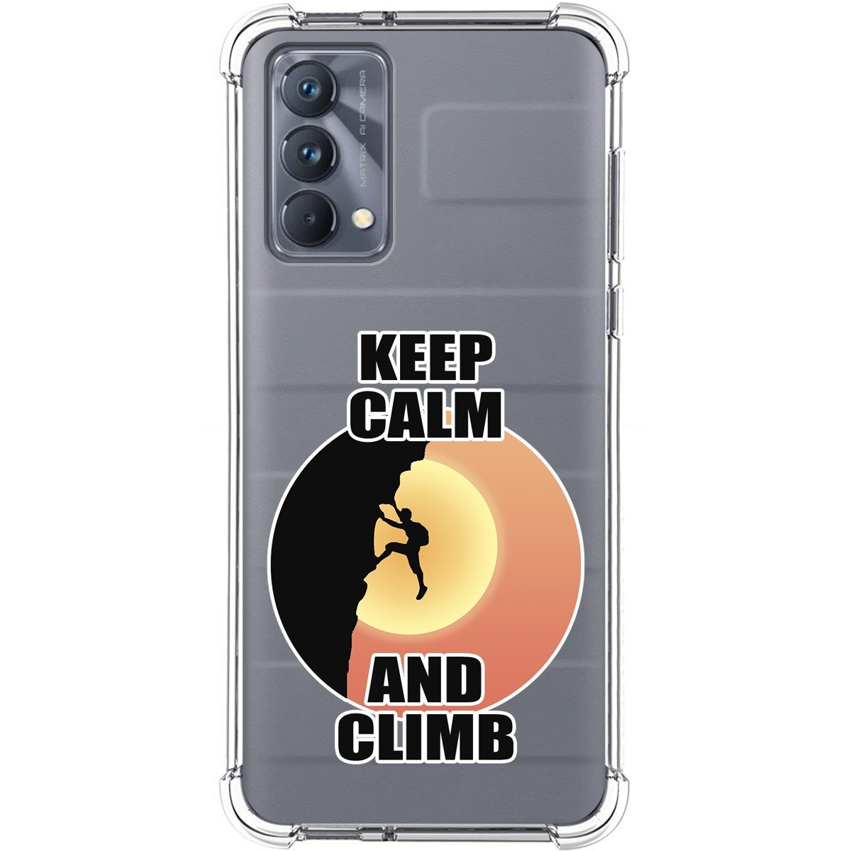 Funda Silicona Antigolpes para Realme GT Master Edition diseño Hombre Escalada Dibujos
