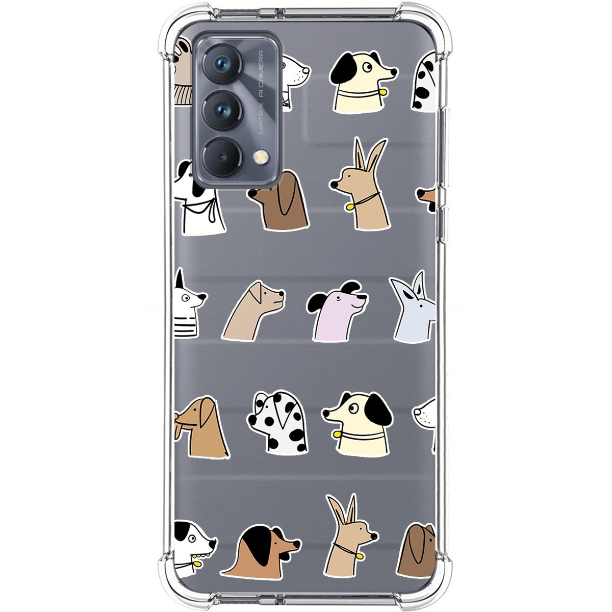 Funda Silicona Antigolpes para Realme GT Master Edition diseño Perros Dibujos