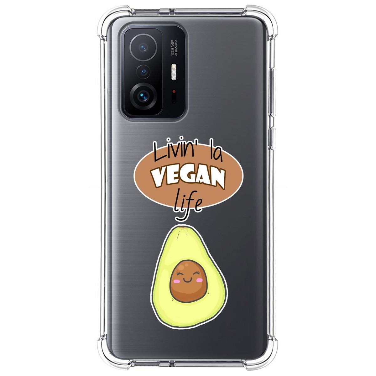 Funda Silicona Antigolpes para Xiaomi 11T 5G / 11T Pro 5G diseño Vegan Life Dibujos