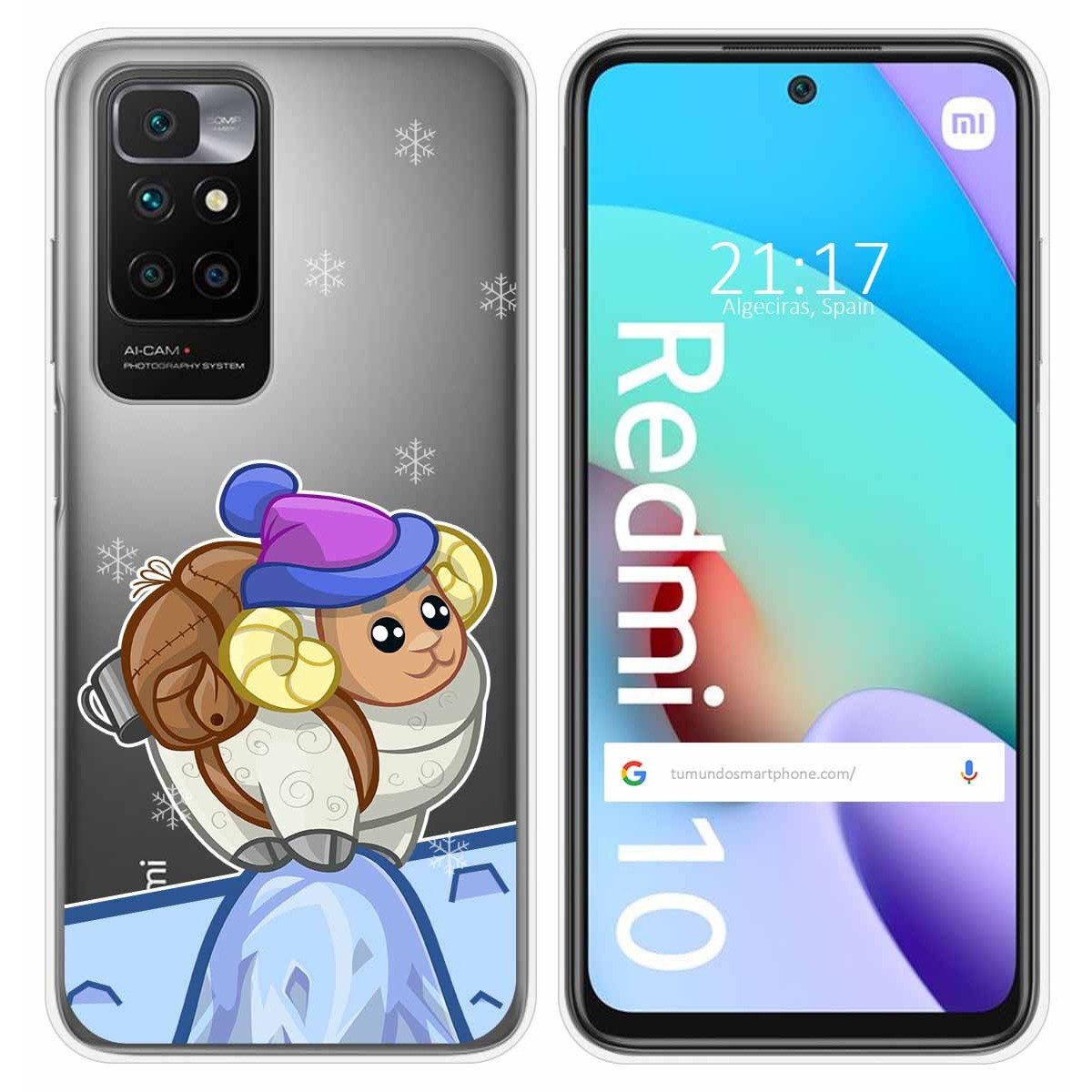 Funda Silicona Transparente para Xiaomi Redmi 10 (2021/2022) diseño Cabra Dibujos