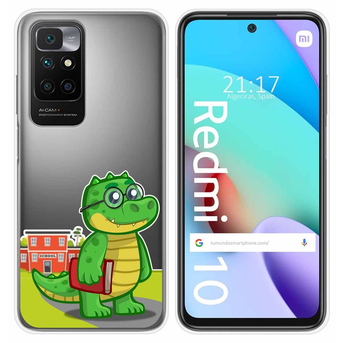 Funda Silicona Transparente para Xiaomi Redmi 10 (2021/2022) diseño Coco Dibujos
