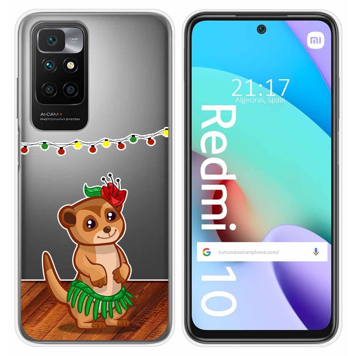 Funda Silicona Transparente para Xiaomi Redmi 10 (2021/2022) diseño Suricata Dibujos