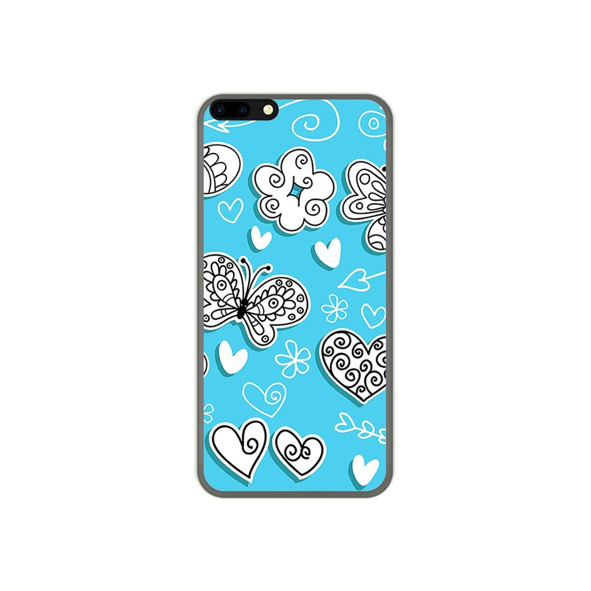 Funda Gel Tpu para Leagoo M7 Diseño Mariposas Dibujos