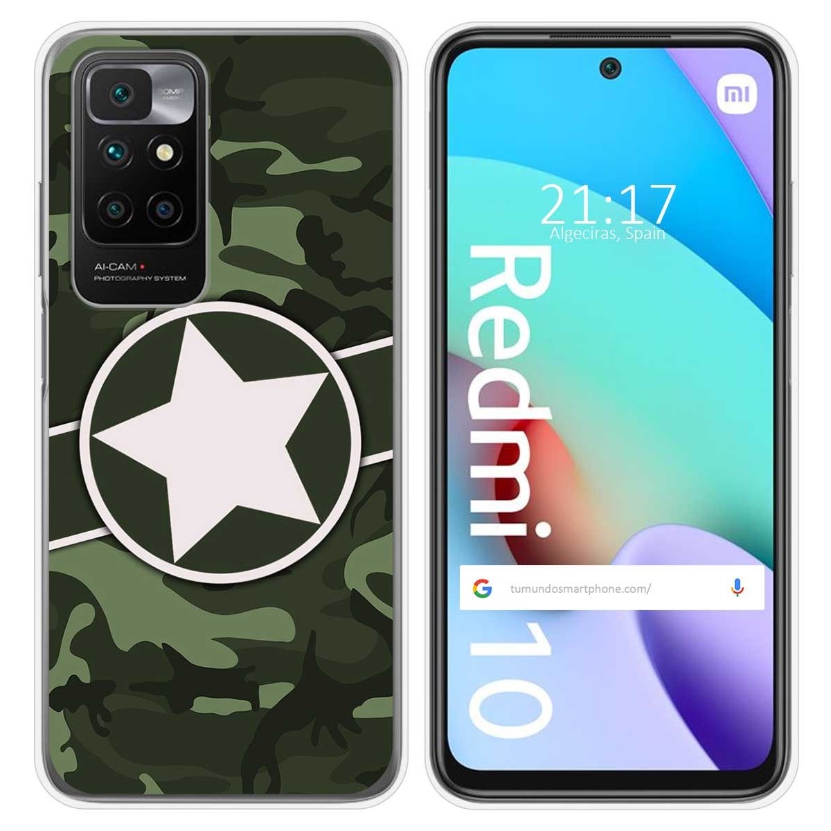 Funda Silicona para Xiaomi Redmi 10 (2021/2022) diseño Camuflaje 01 Dibujos