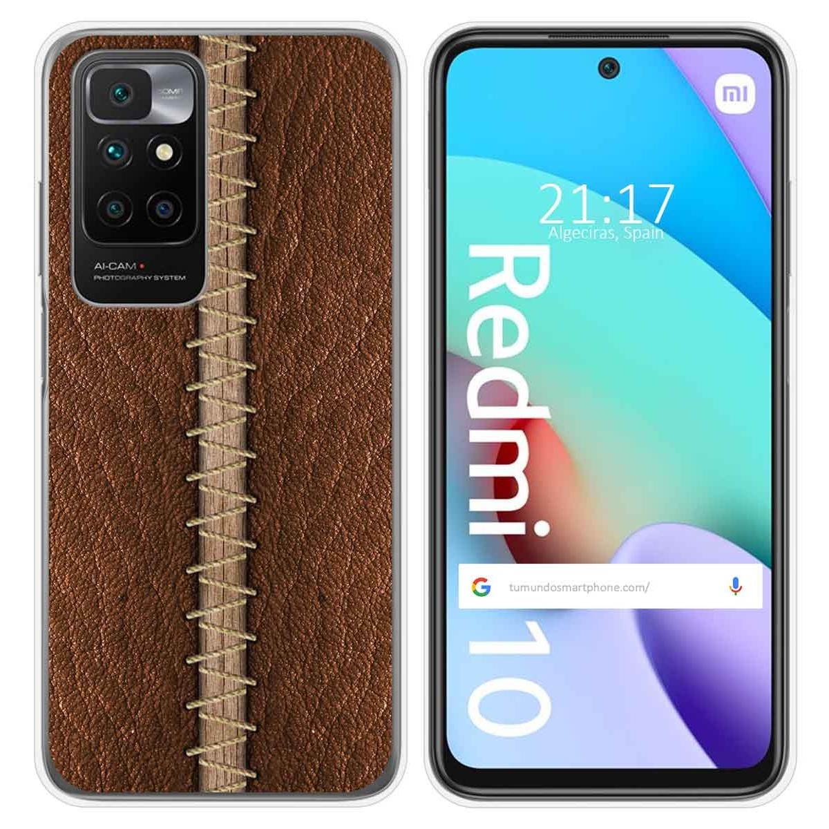 Funda Silicona para Xiaomi Redmi 10 (2021/2022) diseño Cuero 01 Dibujos