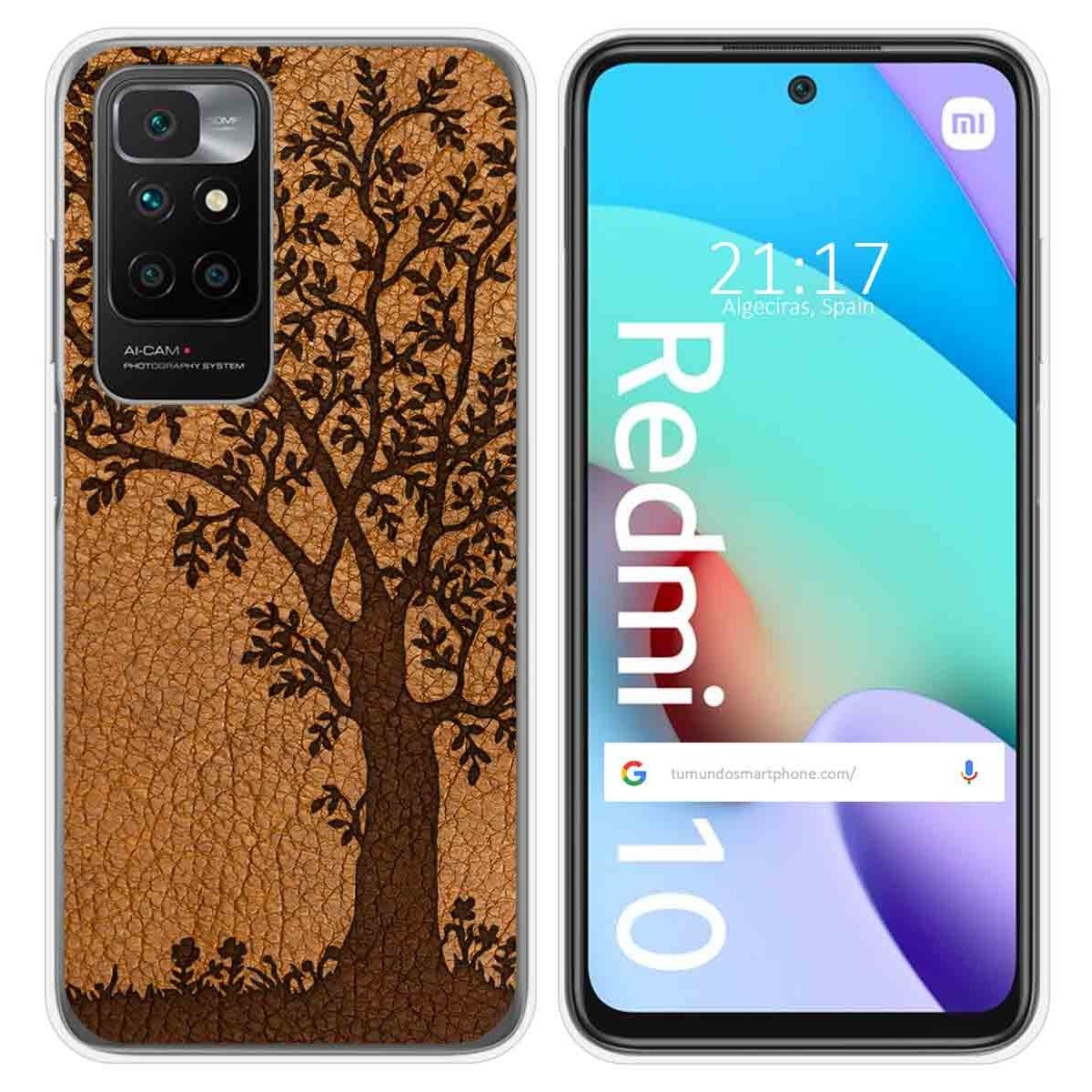 Funda Silicona para Xiaomi Redmi 10 (2021/2022) diseño Cuero 03 Dibujos