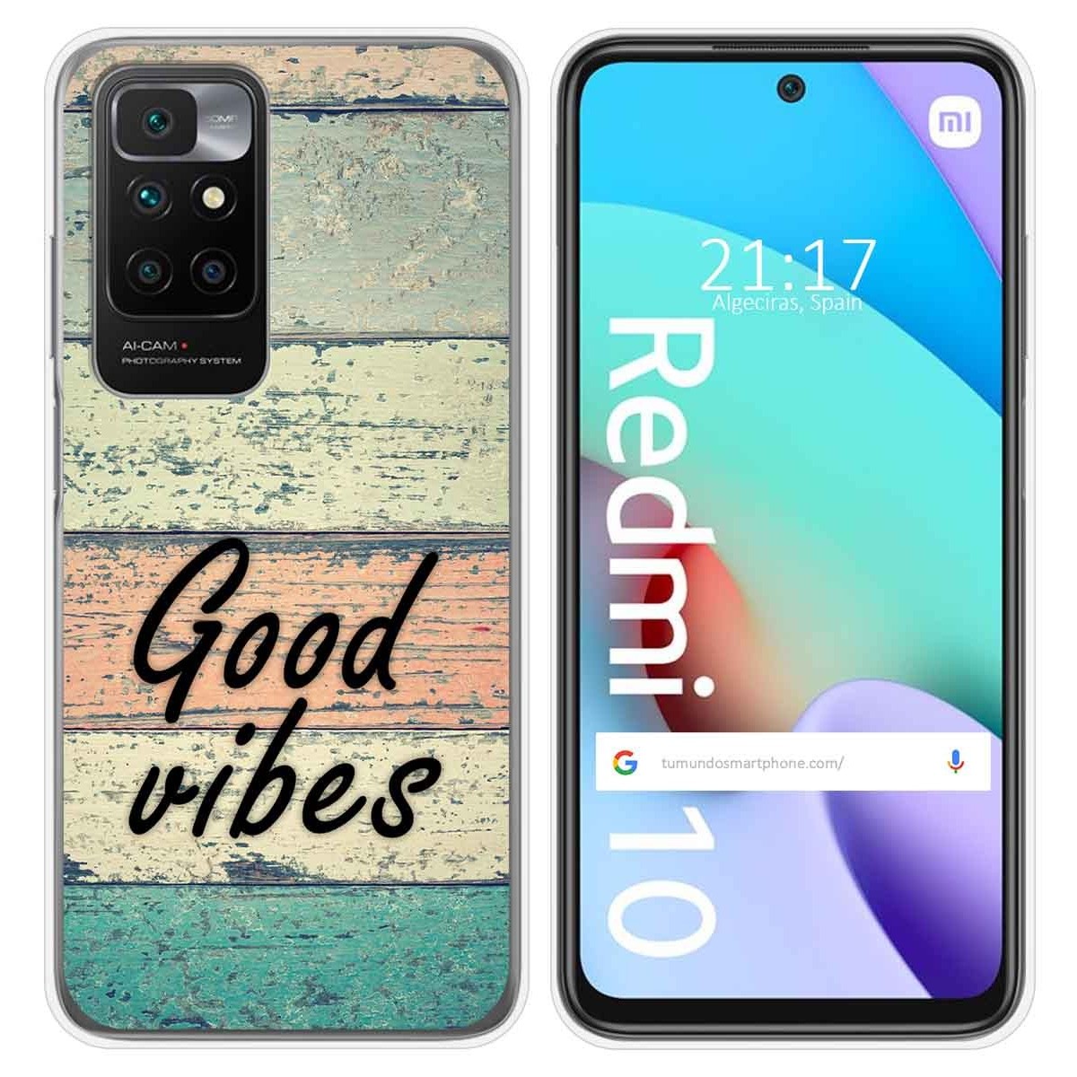 Funda Silicona para Xiaomi Redmi 10 (2021/2022) diseño Madera 01 Dibujos