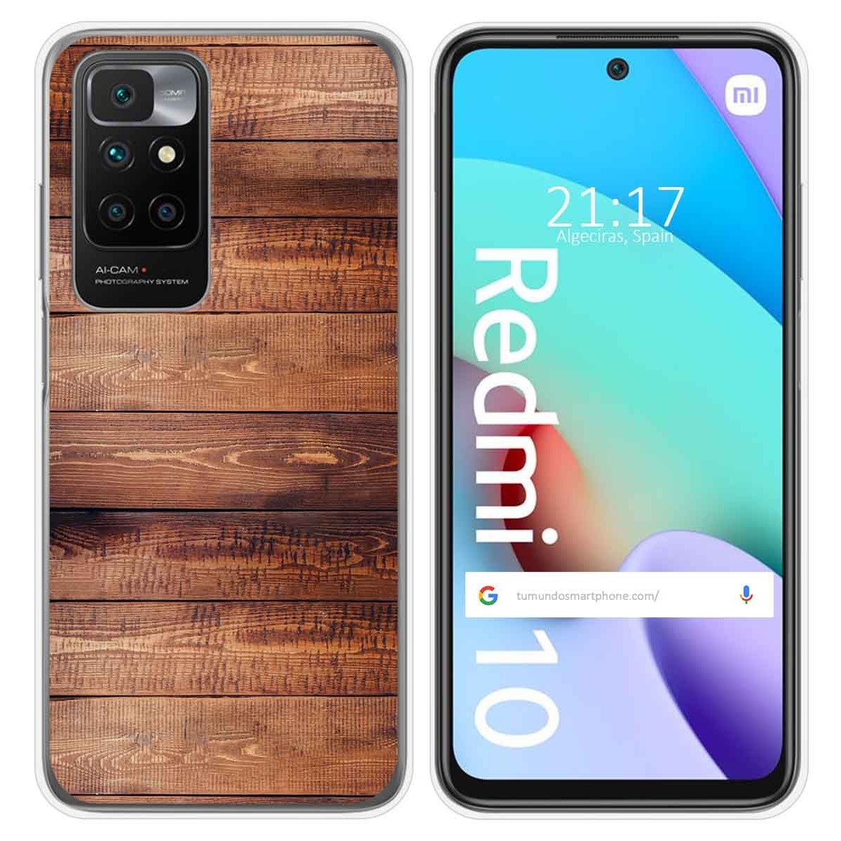 Funda Silicona para Xiaomi Redmi 10 (2021/2022) diseño Madera 02 Dibujos