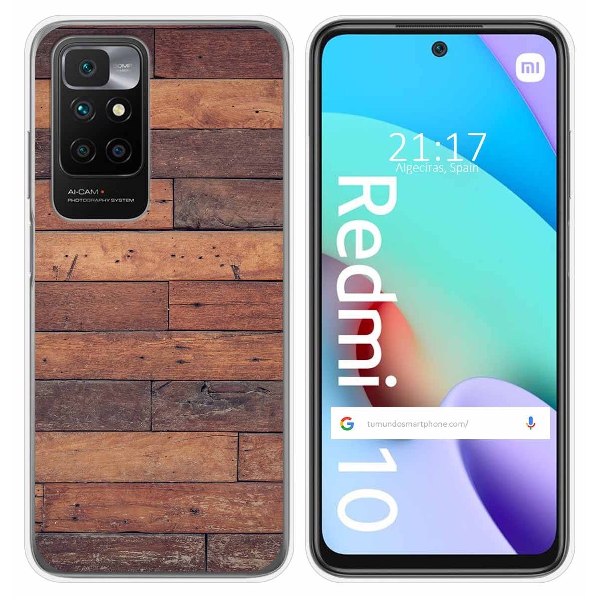 Funda Silicona para Xiaomi Redmi 10 (2021/2022) diseño Madera 03 Dibujos