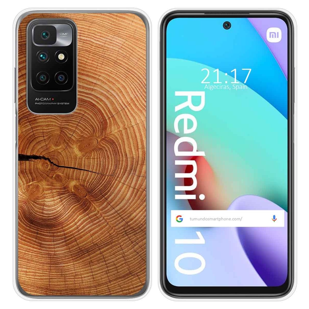 Funda Silicona para Xiaomi Redmi 10 (2021/2022) diseño Madera 04 Dibujos