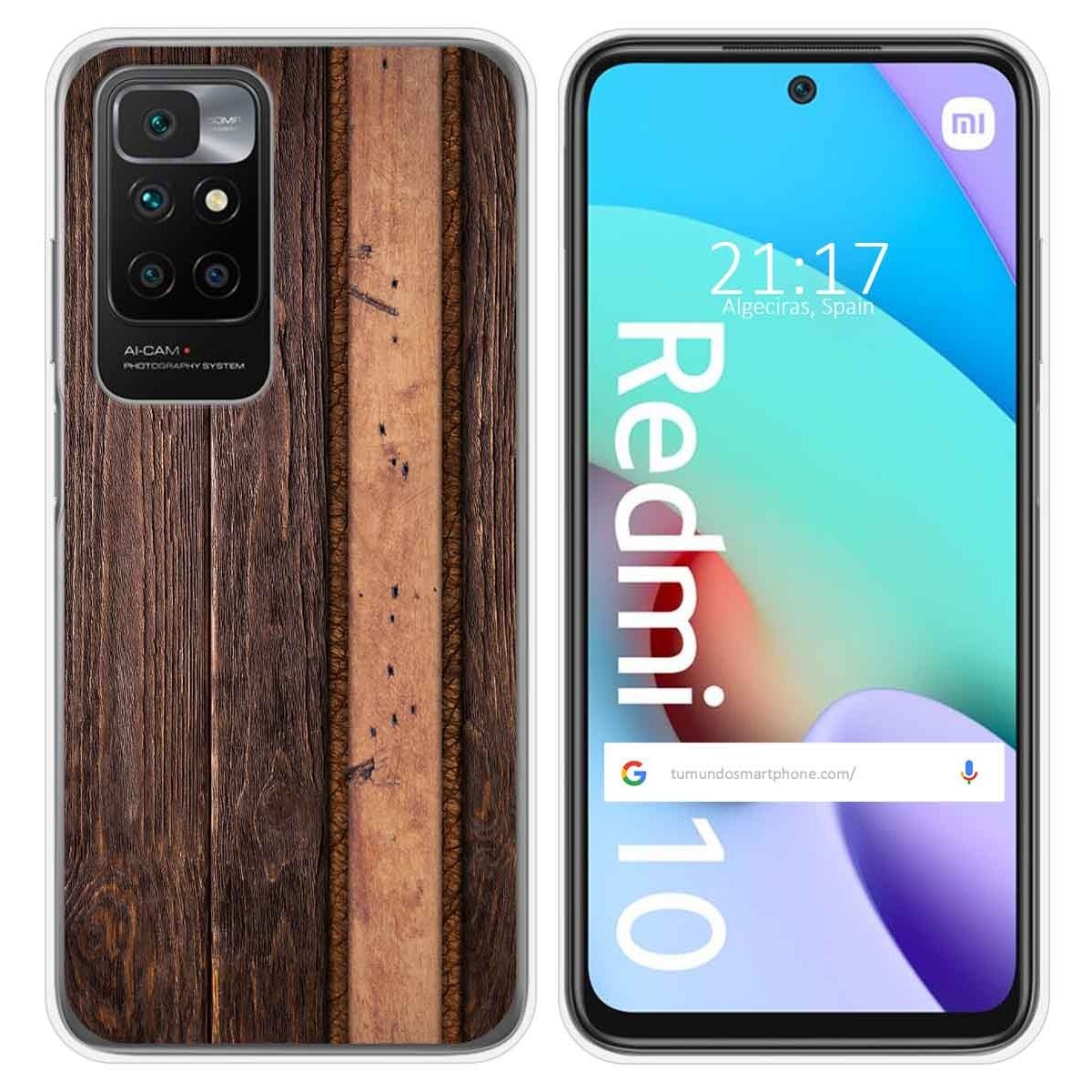 Funda Silicona para Xiaomi Redmi 10 (2021/2022) diseño Madera 05 Dibujos