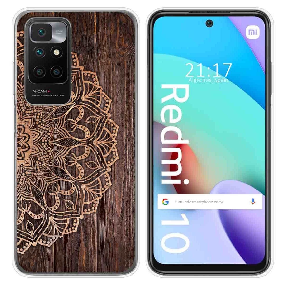 Funda Silicona para Xiaomi Redmi 10 (2021/2022) diseño Madera 06 Dibujos