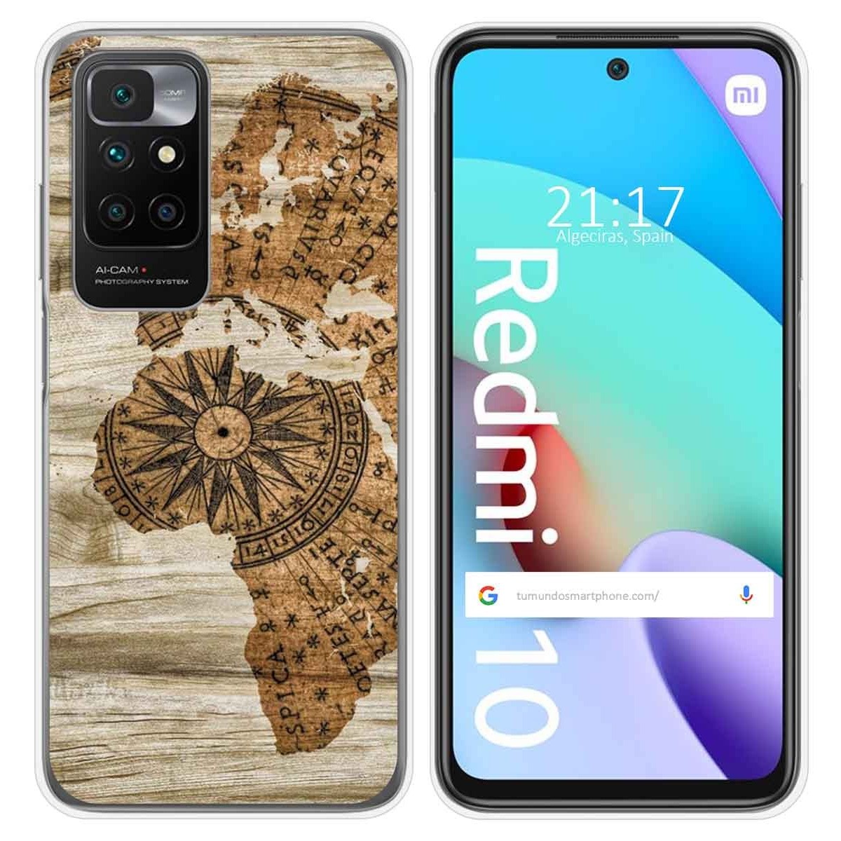 Funda Silicona para Xiaomi Redmi 10 (2021/2022) diseño Madera 07 Dibujos