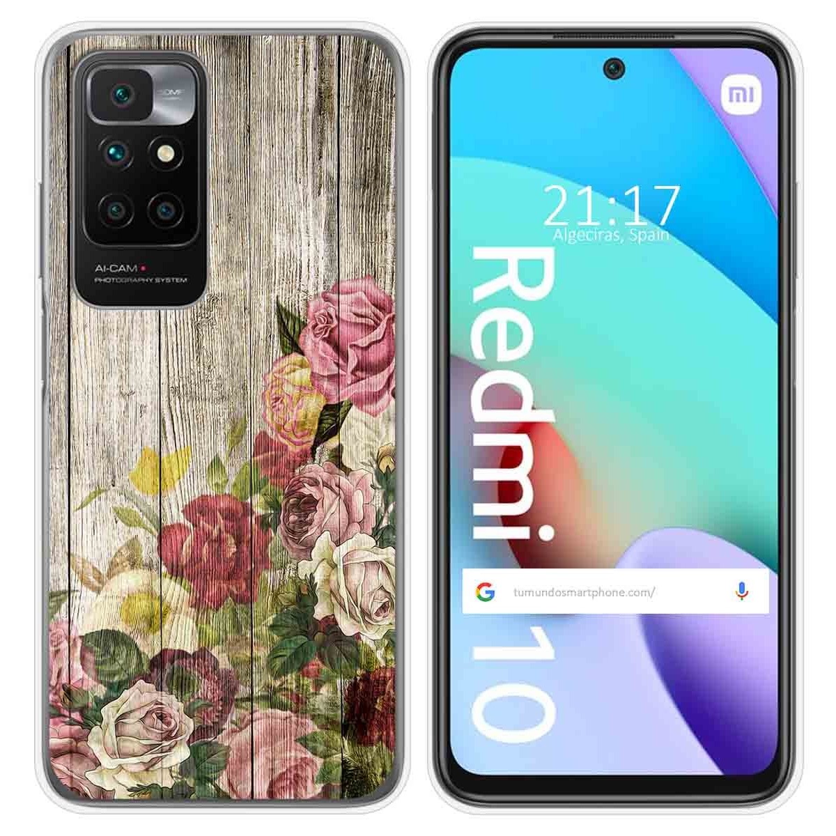Funda Silicona para Xiaomi Redmi 10 (2021/2022) diseño Madera 08 Dibujos