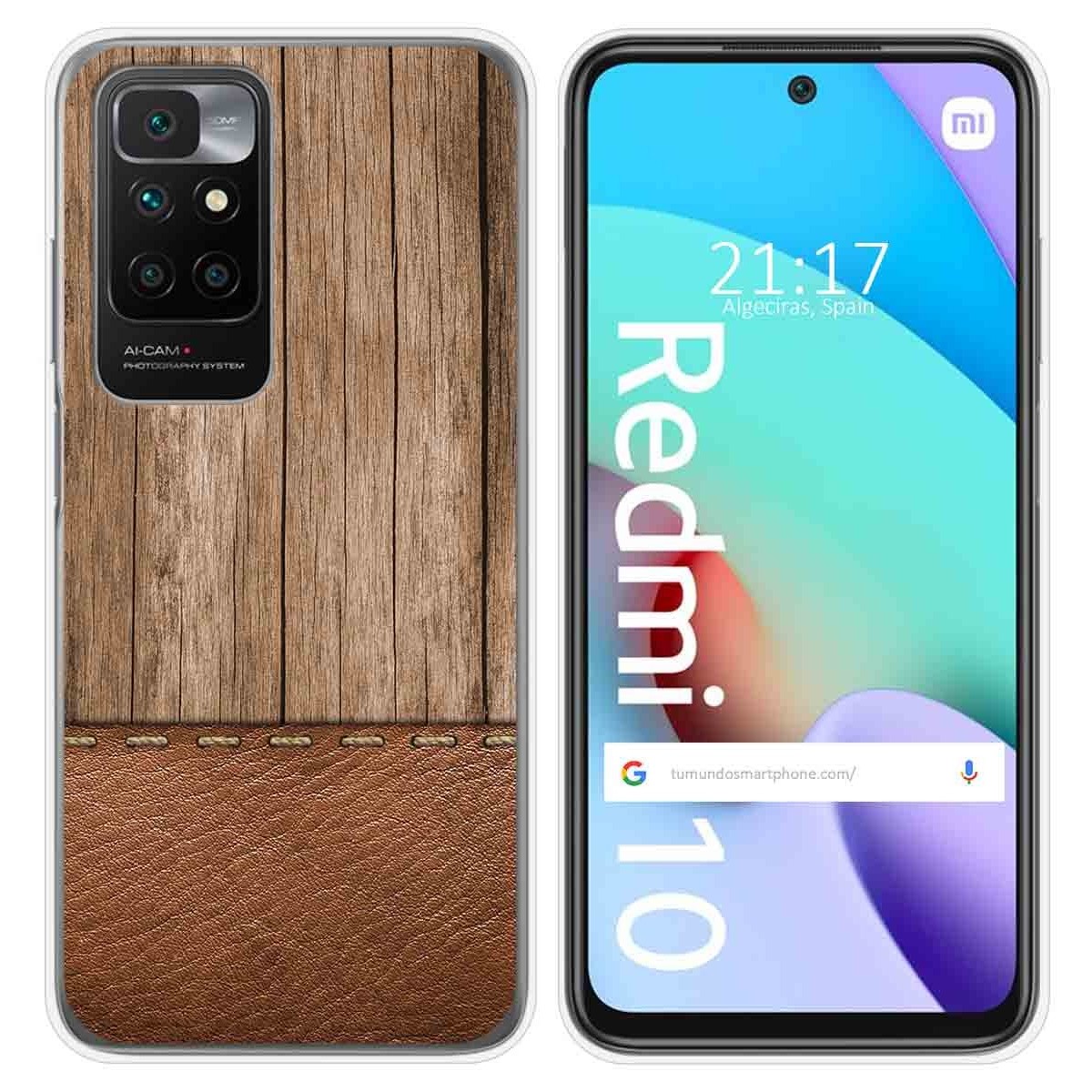 Funda Silicona para Xiaomi Redmi 10 (2021/2022) diseño Madera 09 Dibujos