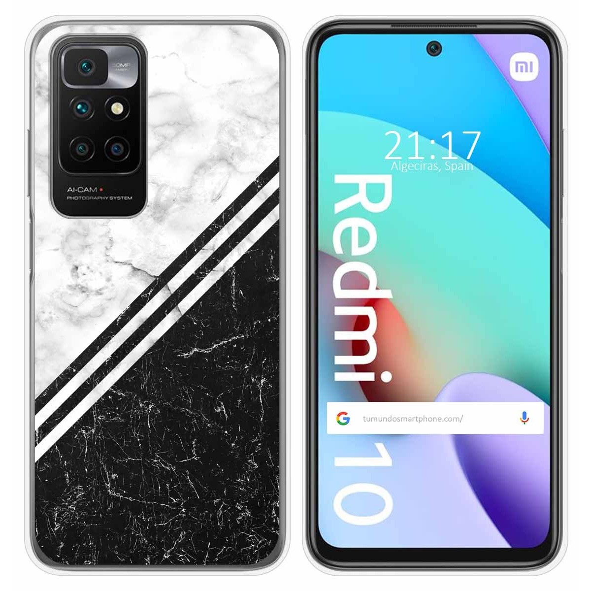 Funda Silicona para Xiaomi Redmi 10 (2021/2022) diseño Mármol 01 Dibujos