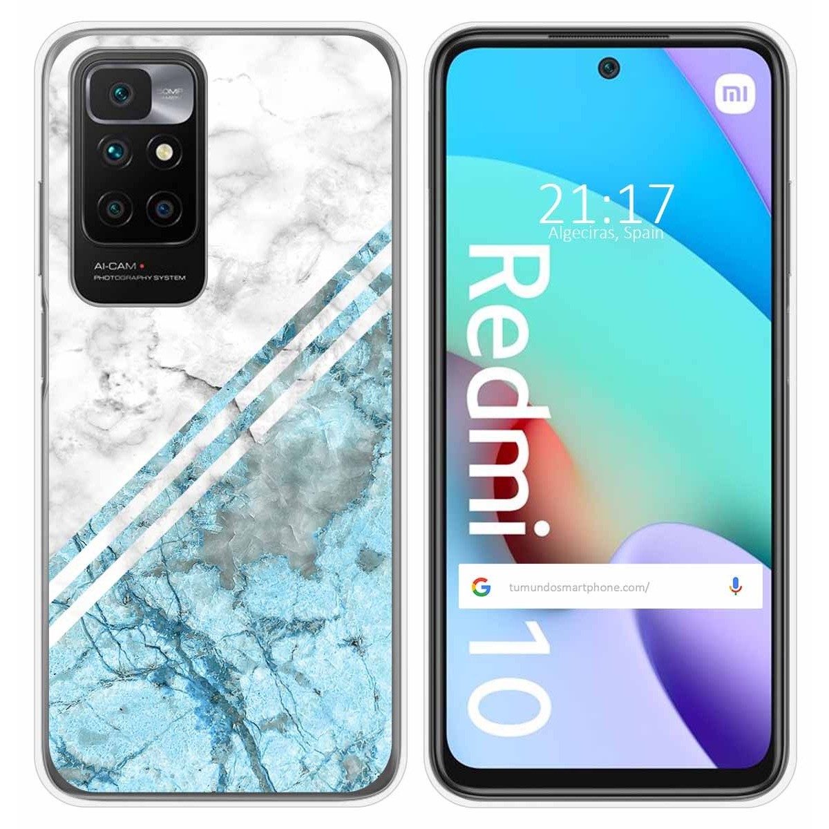 Funda Silicona para Xiaomi Redmi 10 (2021/2022) diseño Mármol 02 Dibujos