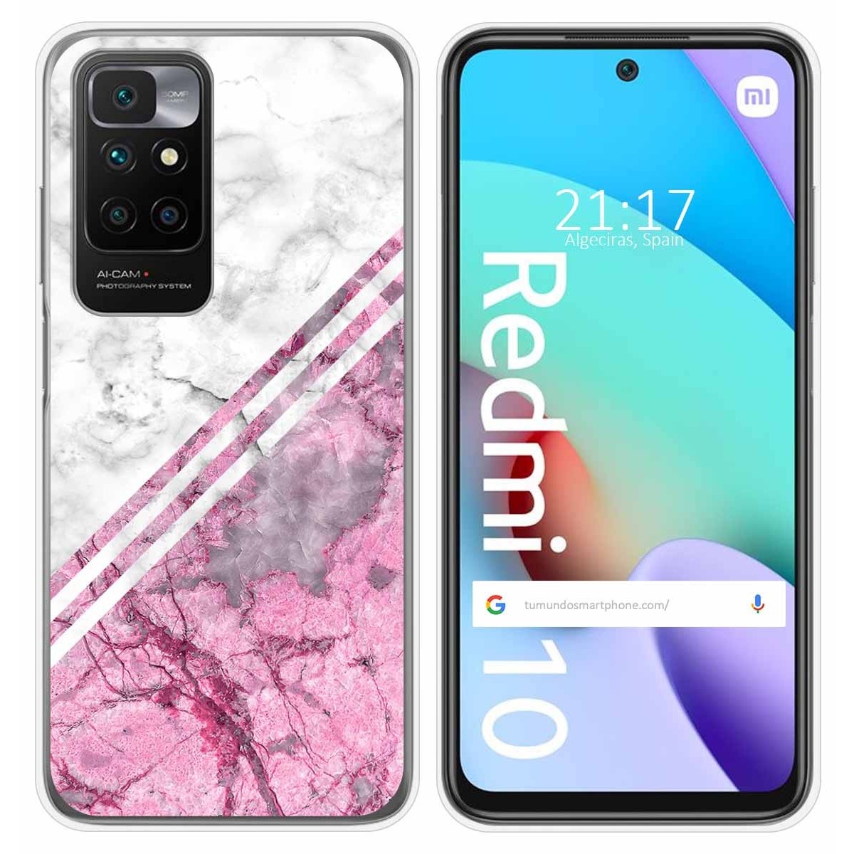 Funda Silicona para Xiaomi Redmi 10 (2021/2022) diseño Mármol 03 Dibujos
