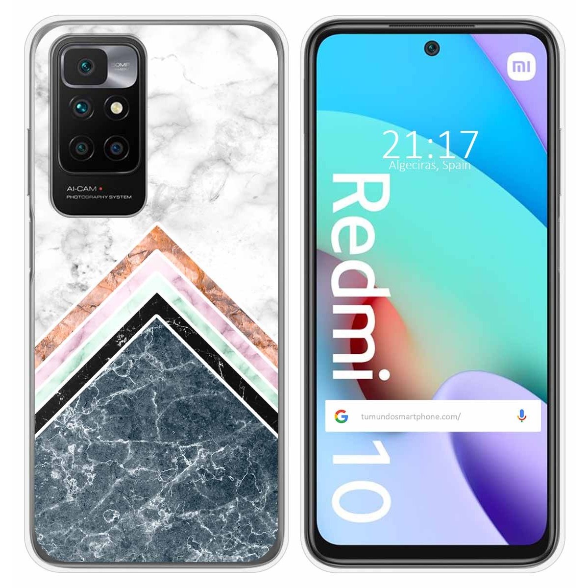 Funda Silicona para Xiaomi Redmi 10 (2021/2022) diseño Mármol 05 Dibujos