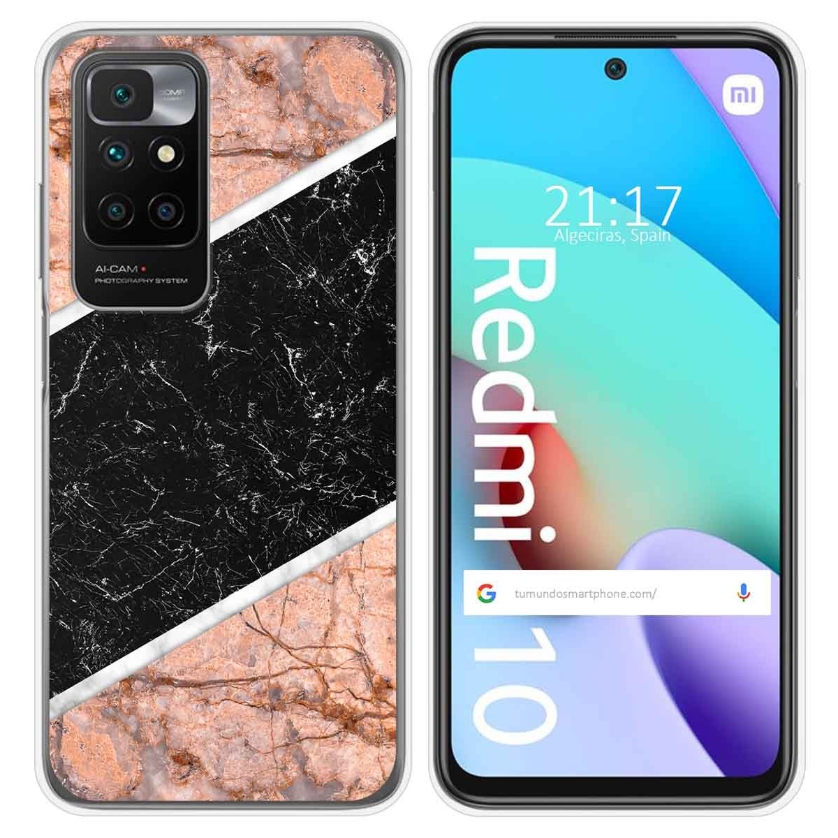 Funda Silicona para Xiaomi Redmi 10 (2021/2022) diseño Mármol 07 Dibujos