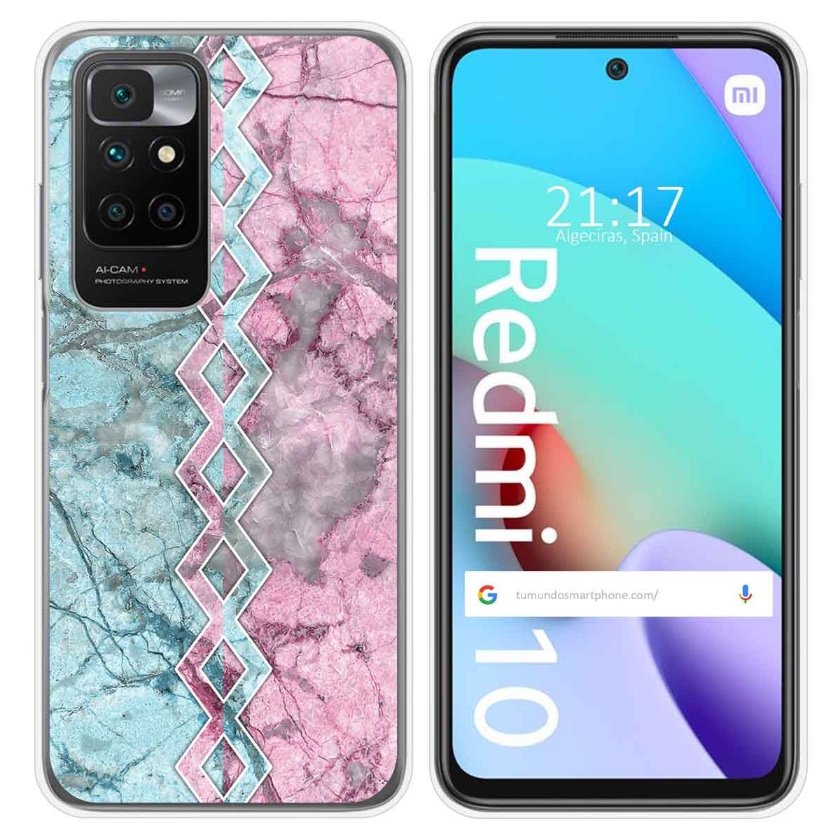 Funda Silicona para Xiaomi Redmi 10 (2021/2022) diseño Mármol 08 Dibujos