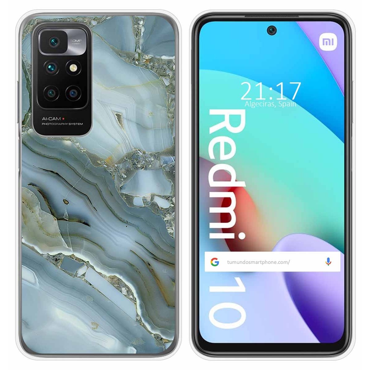 Funda Silicona para Xiaomi Redmi 10 (2021/2022) diseño Mármol 09 Dibujos