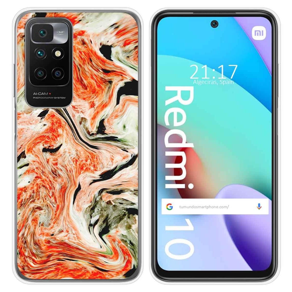 Funda Silicona para Xiaomi Redmi 10 (2021/2022) diseño Mármol 12 Dibujos