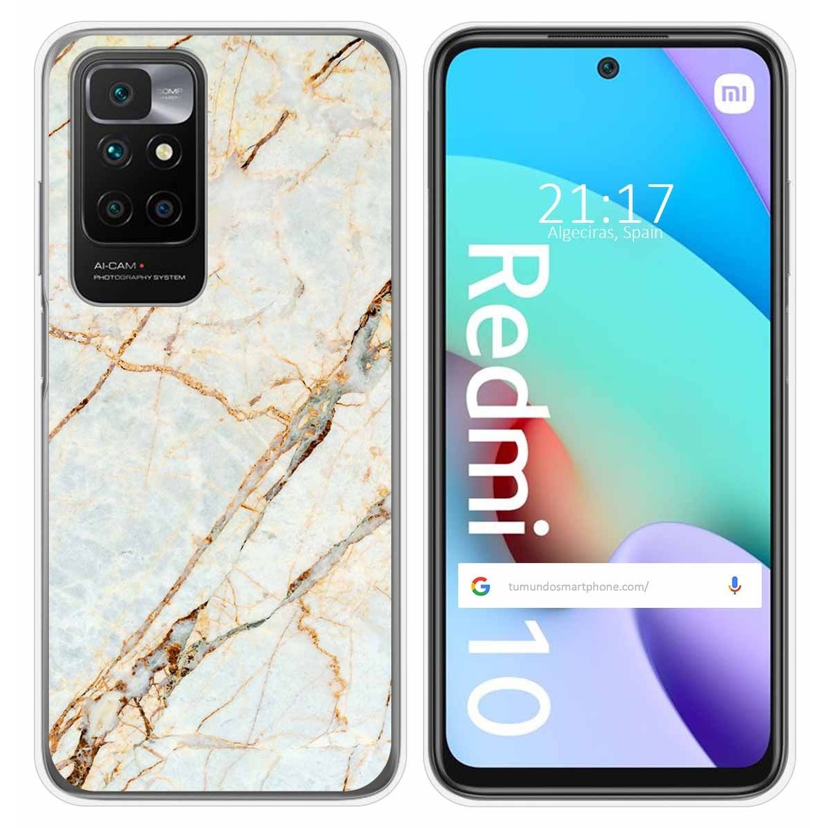 Funda Silicona para Xiaomi Redmi 10 (2021/2022) diseño Mármol 13 Dibujos